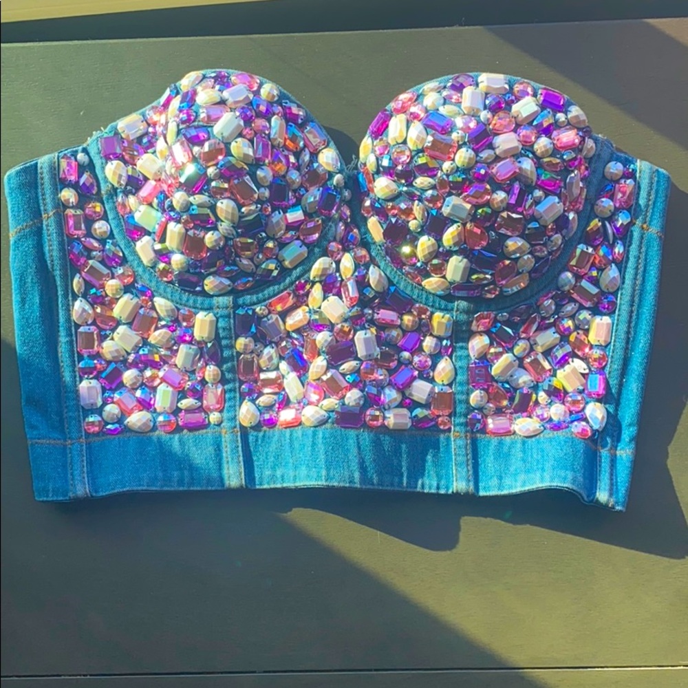 “Shine Through Me Rhinestone” Bustier